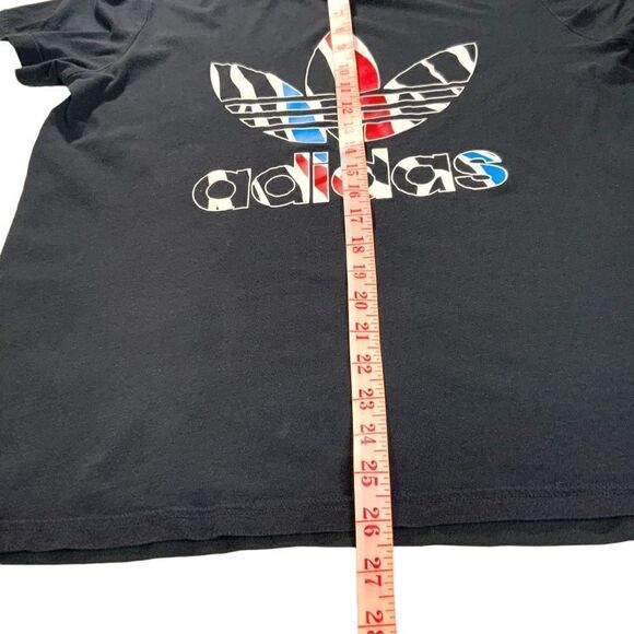 ADIDAS Tre Foil Short Sleeve Tee Mixed Fabrics Sz US S - Picture 7 of 11
